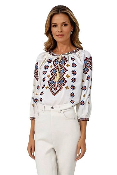 rody's forever Women's blouse type ie 257 beige/brown size S