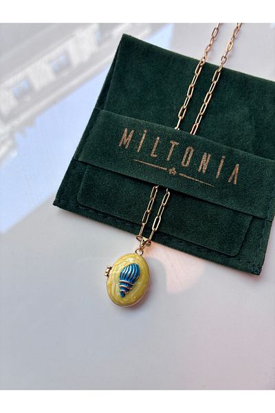 Miltonia Steel Necklace with Seashell Cover