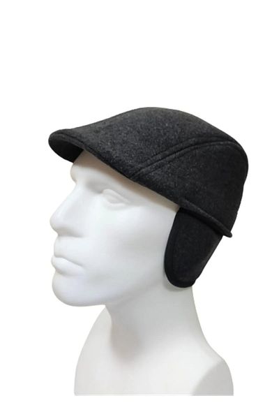 ergül çanta Wool Cashmere Winter Eared Men's Cap Hat Beckham Model