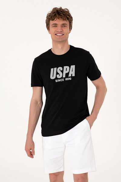 U.S. Polo Assn. Men's Regular Fit Black Crew Neck T-Shirt 50306966-Vr046