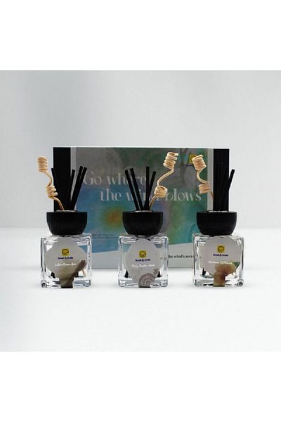 Smell 3-Piece Long Lasting Fragrance Reed Diffuser Set