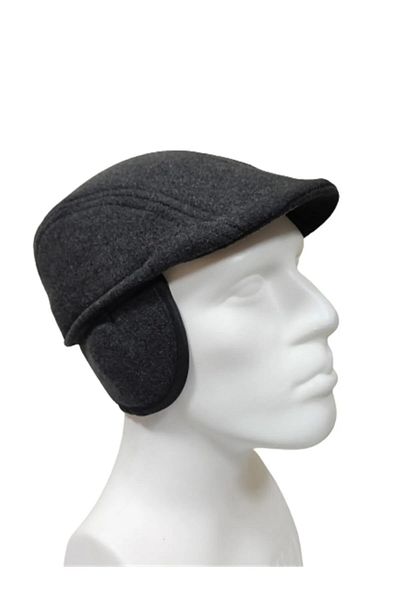 ergül çanta Wool Cashmere Winter Eared Men's Cap Hat Beckham Model