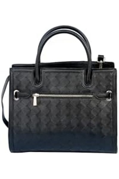 AMICA Makeda Ladies Weaved Leather Satchel Handbag With Top Handles