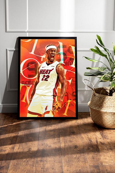 Saturn Pictură înrămată Jimmy Butler - Pictură poster NBA de baschet