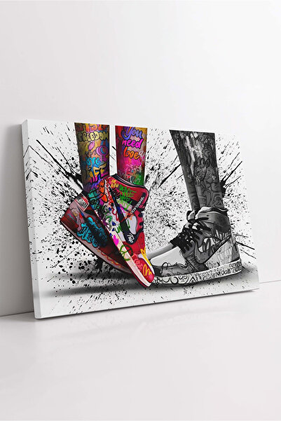 KOSS Dijital Πίνακας σε καμβά γκράφιτι του Μπάνκσι, Πίνακας με σχέδιο γκράφιτ...