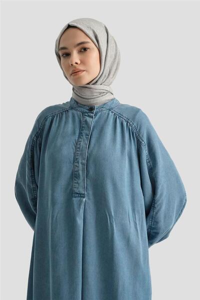 Armine Oversize Elbise 25YD9142 İndigo