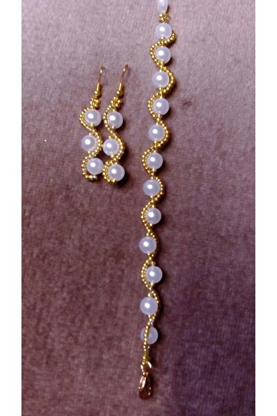 Shiklik MODA Women's Jewelry Set with Pearl Beads to Complement Your Elegance