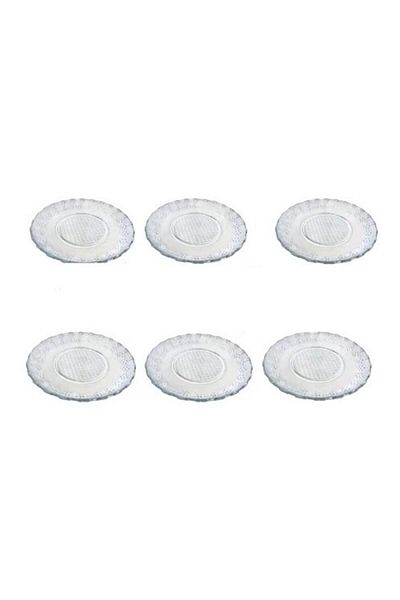 Gold Set 6 plates, glass, 18 cm, Gold Kig SK-7P