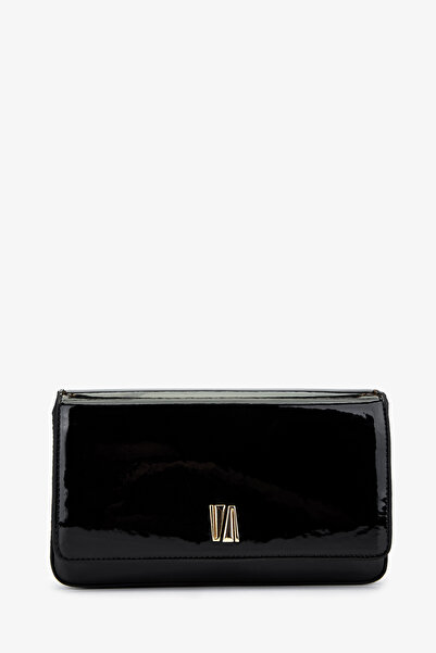 Valmenti Kadın Vegan Siyah Rugan Postacı Çanta