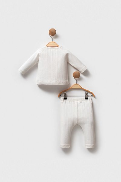 Cassiope Long Sleeve Soft Touch 2-Piece Baby Boy Set with Elastic Waist