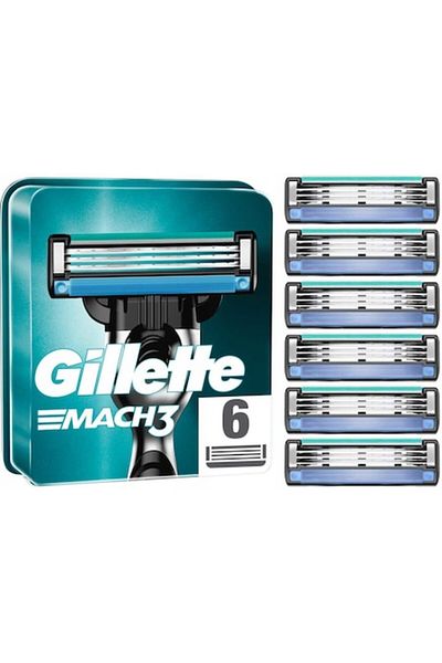 Gillette Set 6 rezerve aparat de ras Gillette Mach 3, Multicolor