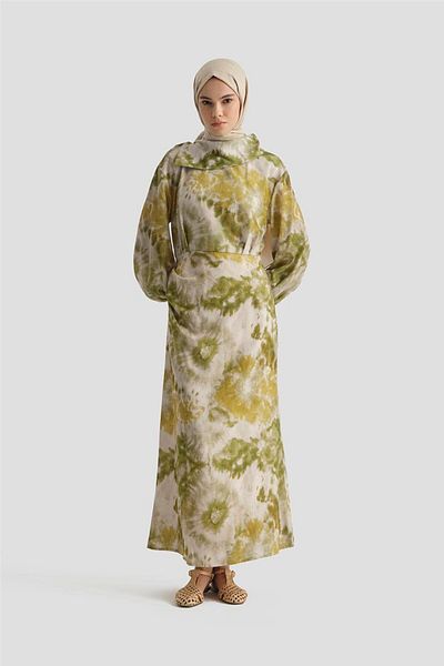 Armine Patterned Dress 25Yd4017 Green
