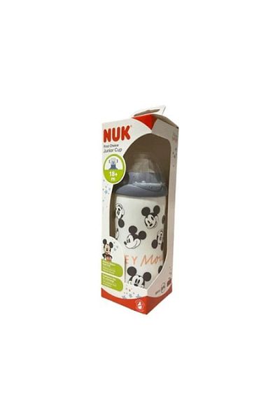 Nuk Cana NUK Junior cu sistem 'push-pull', 18 luni+, 300ml Disney Mickey negru