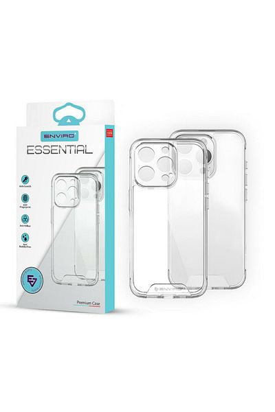 Enviro Husă spate de protecție pentru iPhone 15, Enviro Essential Premium Case, transparentă