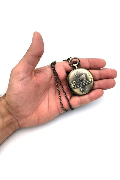 valkyrie Tcdd Nostalgia Train and Moon Star Embossed Retro Bronze Collectible Boxed Chain Shackle