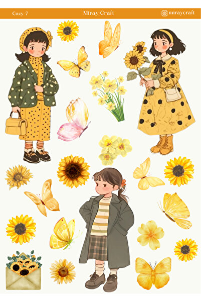 MirayDesign 1 autocolant tematic cu momente calde și liniștite – 12x17 cm pen...