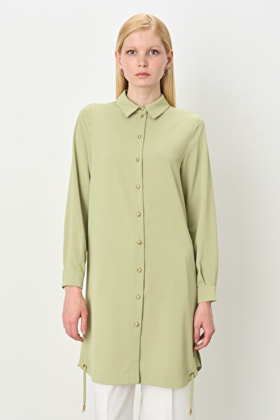 Nihan Kuşgözü Detaylı Tunik Fıstık Yeşili