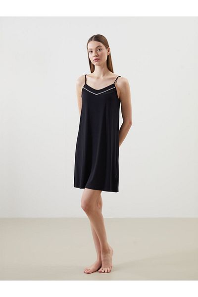 LC Waikiki New Season V-Neck Plain Strap Women's Nightdress - S5I610Z8
