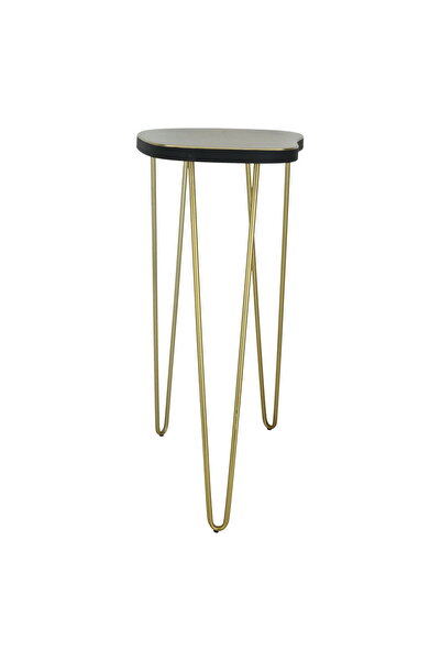 Alsaif Gallery Wave Table Steel Al Saif Gallery with Black - Gold Edges