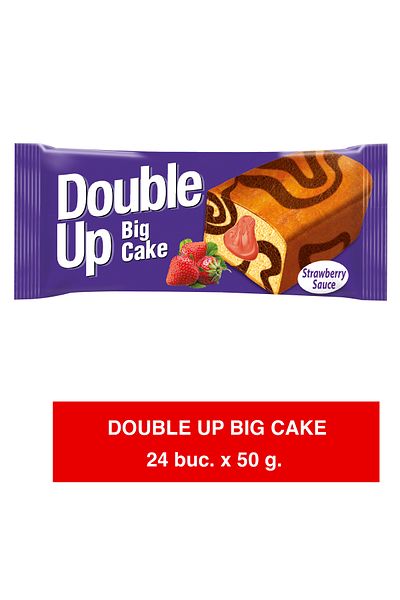 Mert DOUBLE-UP BIG – Strawberry Cream Cake – 50g x 24 | Fruity and Delicate Taste