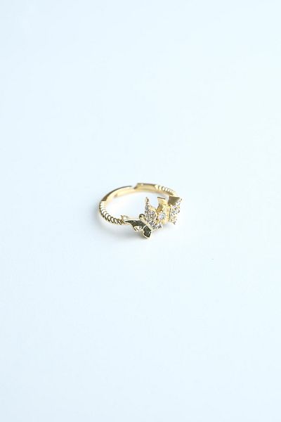 Jack Ferrero Zircon Stone Women's Ring (Adjustable)