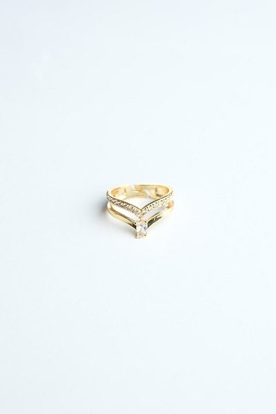 Jack Ferrero Zircon Stone Women's Ring (Adjustable)