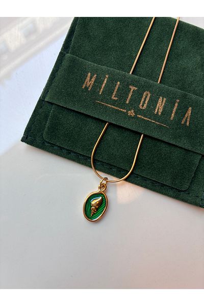 Miltonia Seashell Green Steel Necklace