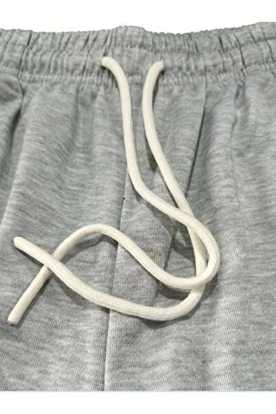 LAUSRA Erkek Esnek Rahat Giyim Gri Mini Kesim Şort Denizde Plajda Giymelik