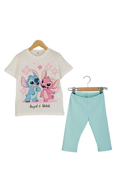 ww waka waka kids store Angel Stitch Printed Girl's T-Shirt and Capri Set