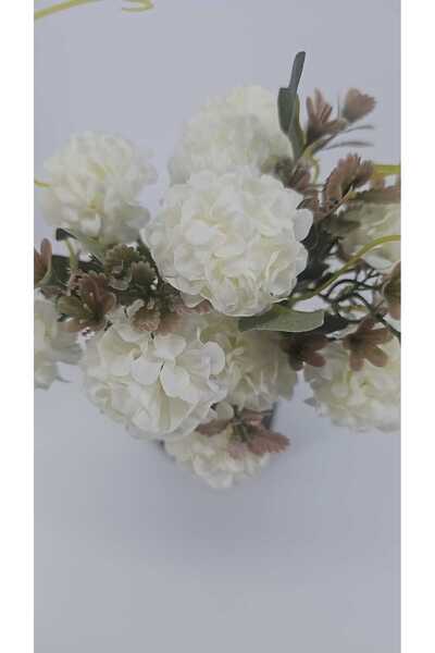 YASİMA Yapay eskitme beyaz karanfil saksı vazo dekor çiçeği