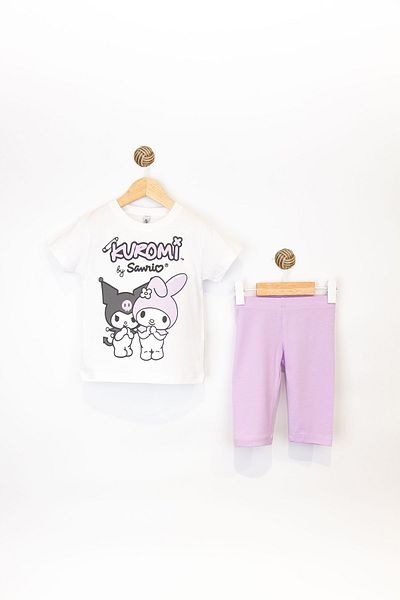 DMB BOYS & GIRLS Kuromi Printed Flexible Leggings Girl's Set