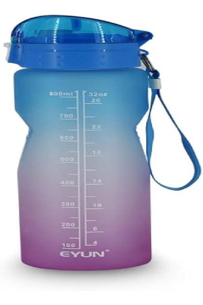 RAHALIFE HOME SOLUTION RAHALIFE 900ml Water Bottle with Time Marker, Straw & Strainer | BPA-Free Tritan for Gym & Office