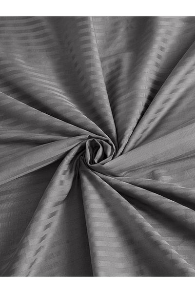 Karna Home Bed Sheet Stripe Satin Plain Elastic Single