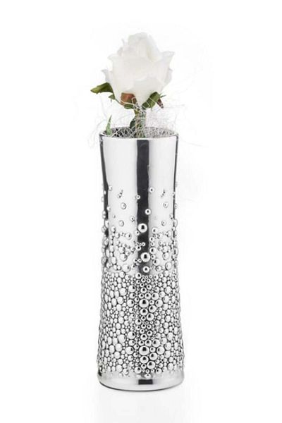 Valenti Vaza argintata DEW D9cmxH28 cm