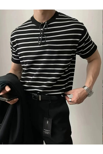 Butik ROSS Classic Marine Fit Çizgili Tişört