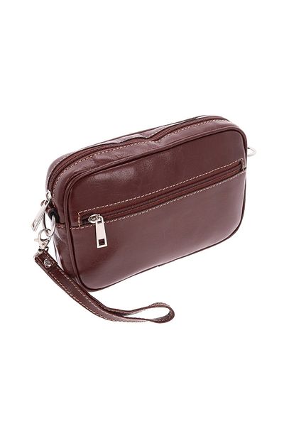 Magazinul de genti Men's genuine leather handbag and shoulder bag model 035, Cognac brown
