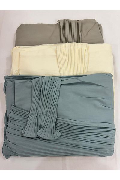 Gerenic Cold cotton prayer shawl, open to wear, set of 3 pieces in different colors