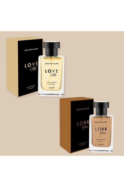 Huncalife Love Me Kadın + Love You Erkek EDP 75 ml Parfüm Seti - Kalıcı Etkili Özel Çift Kokusu
