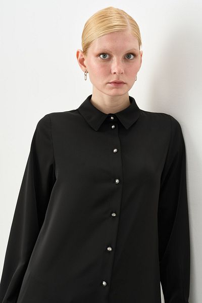 Nihan Eyelet Detailed Tunic Black