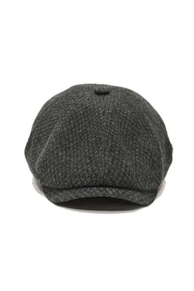 ergül çanta Wool Twid Fabric Anthracite British Men's Cap Hat