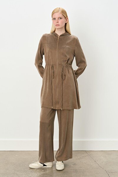 Nihan Premium Giy-Çık Pantolon Takım Açık Kahve