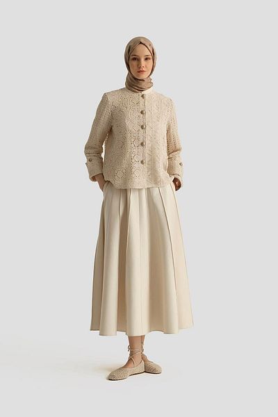 Armine Natural Brode Jacket 25Y5904 Natural