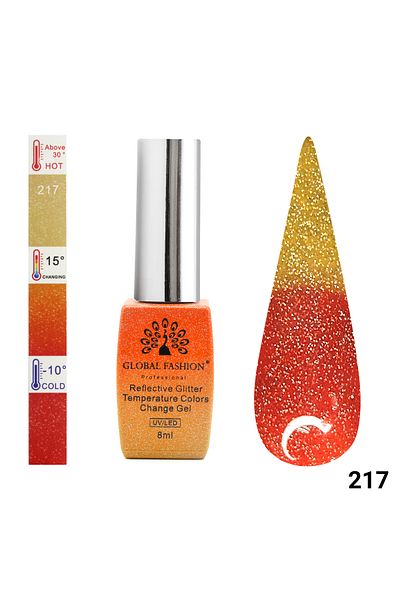 global fashion Oja semipermanenta termica, Temperature Color Change Disco 8ml, 217