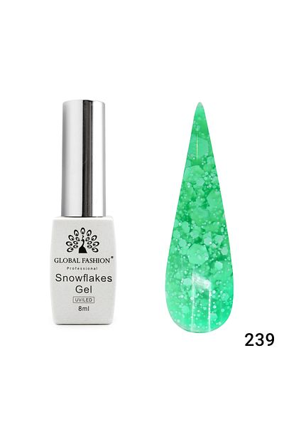 global fashion Oja semipermanenta Snowflakes 8ml, 239