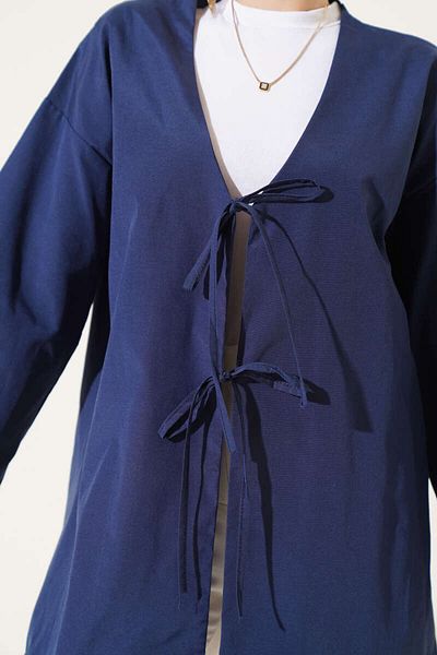 VOLT CLOTHİNG Doppelter Schnür-Kimono aus Popeline
