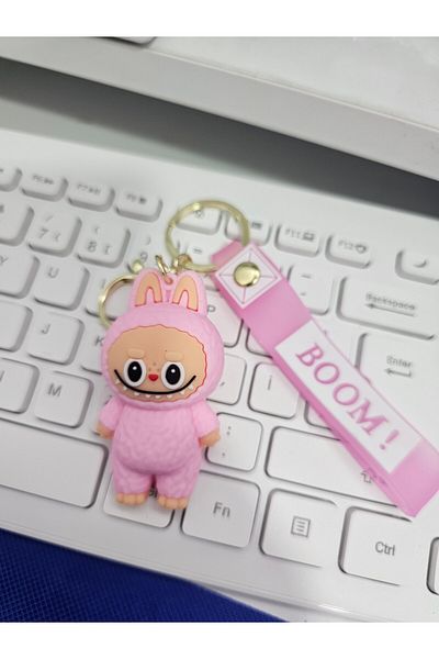 Meyra Accessories Lababubu Keychain Bag Ornament Cute Quality Silicone Keychain Plush Toy Gift