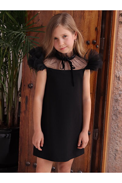 Katee's Kids Chic Puff Sleeve Mini Dress For Special Occasions