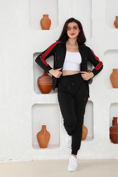 Cramp Spor Αθλητικό κοστούμι με κόκκινο μοτίβο μανίκι