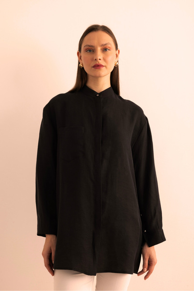 Aker Judge Collar Linen Blouse