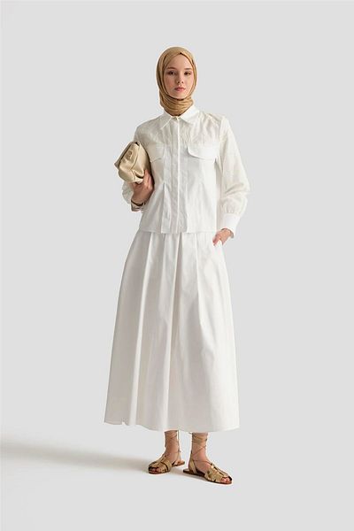 Armine Brode Detailed Suit 25Yd4249 Ecru
